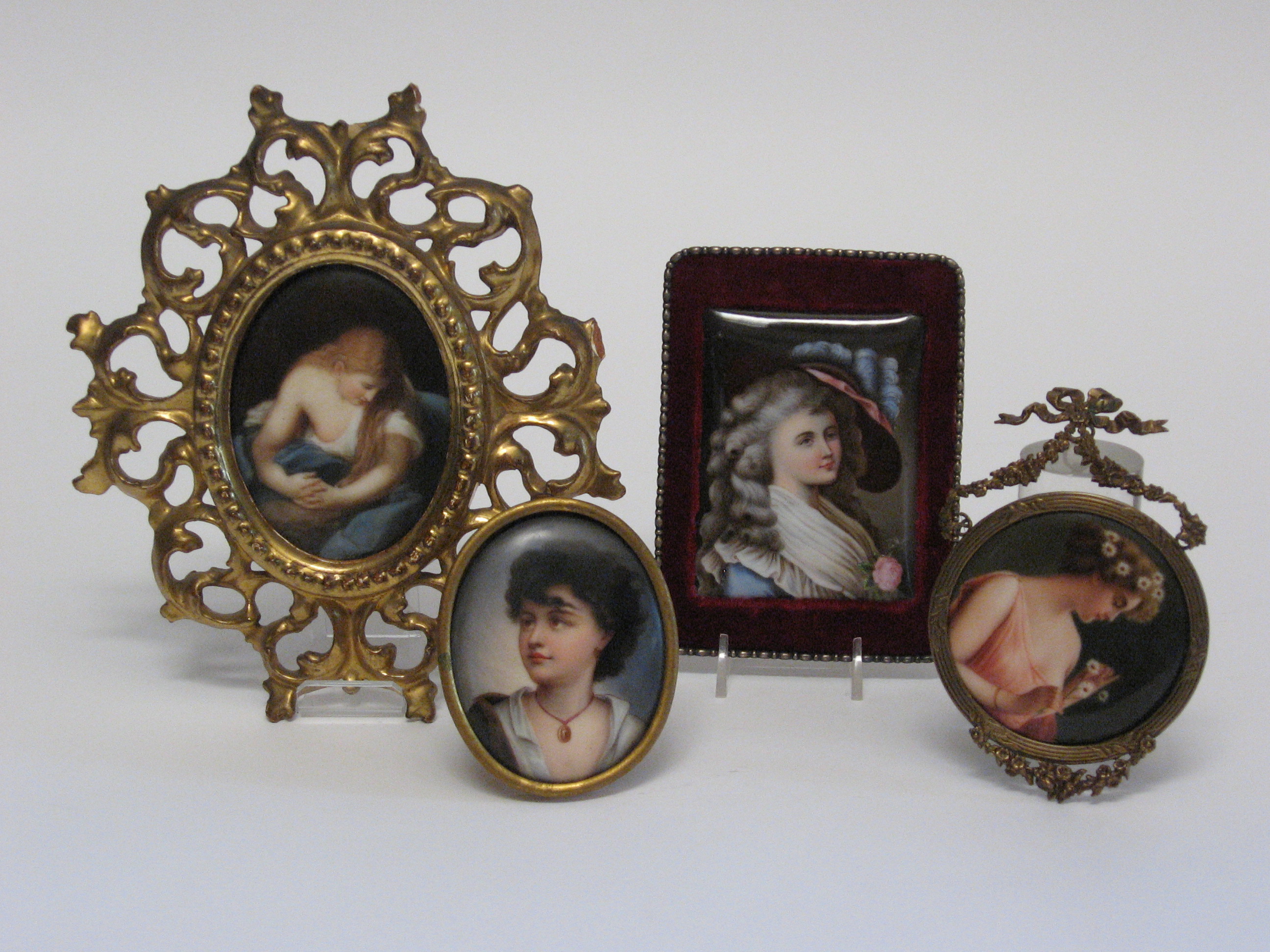 Appraisal: Group of four small Berlin porcelain plaques th th century