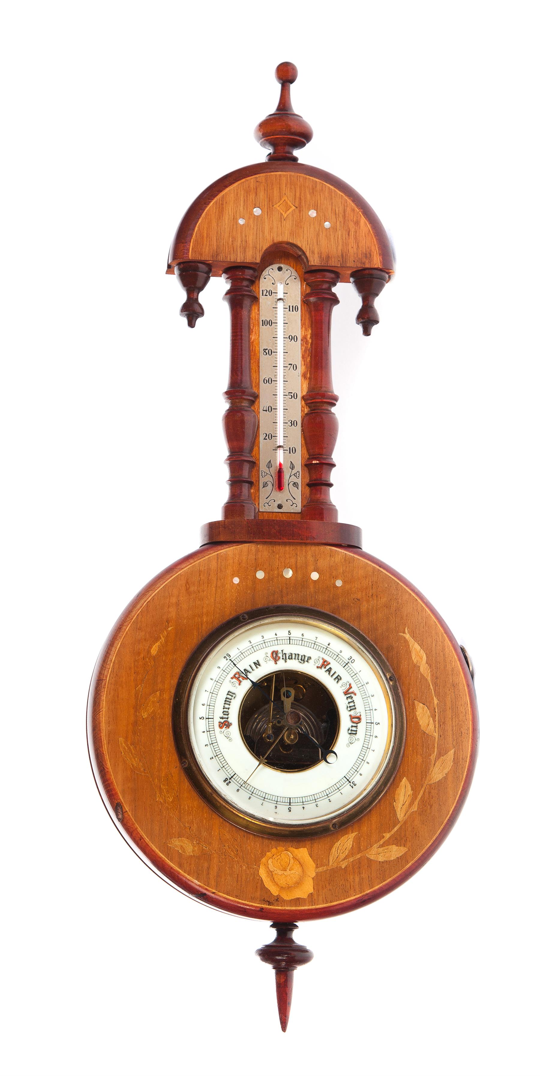 Appraisal: LATE VICTORIAN WALL HANGING BAROMETER European th quarter- th century