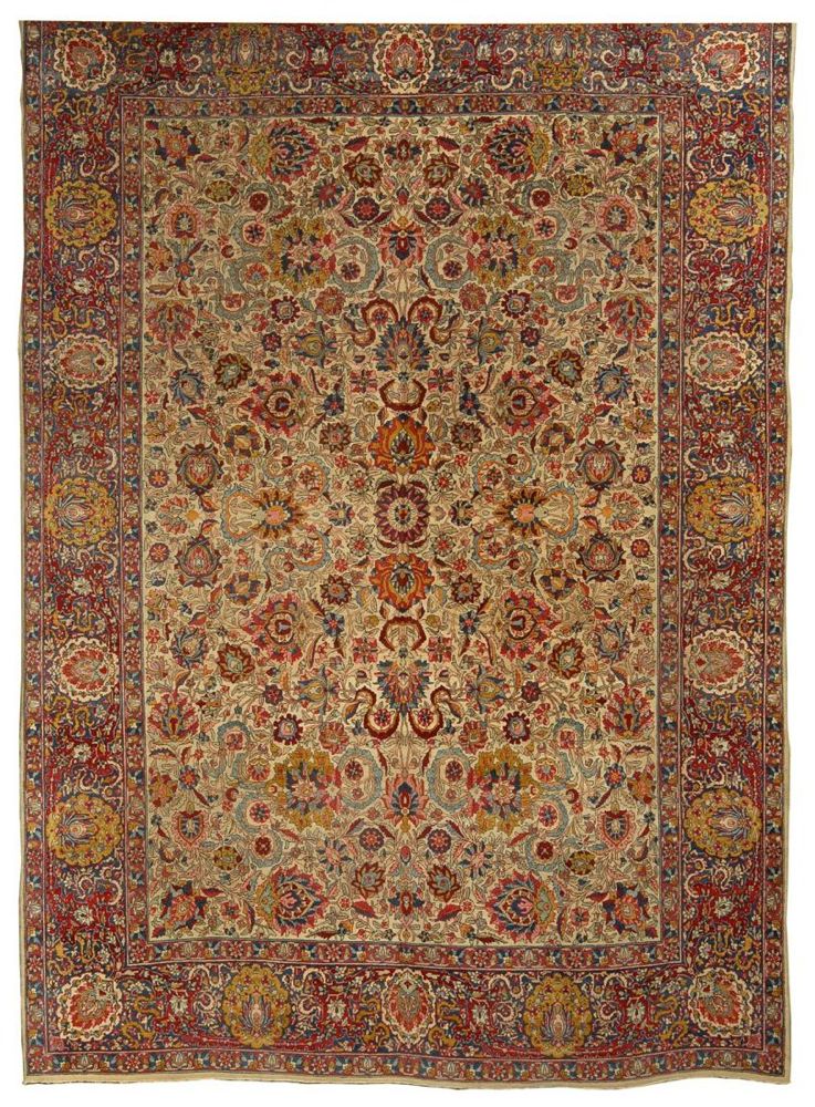 Appraisal: ORIENTAL RUG KIRMAN ' x ' Small central medallion surrounded