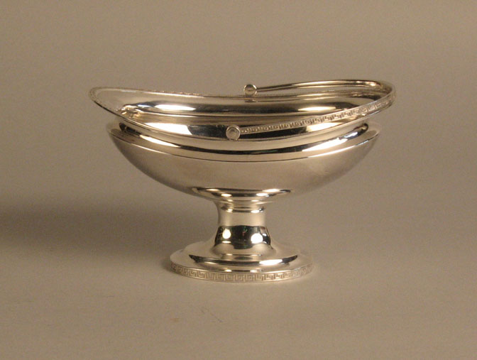 Appraisal: Tiffany Co sterling silver swing-handle small basket circa Cast and