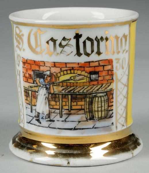 Appraisal: Baker Barber Mug Description Marked with the name S Castorina