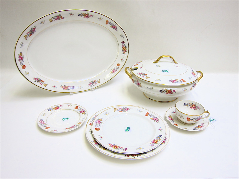 Appraisal: CHARLES FIELD HAVILAND CHINA SET fifty-eight pieces with band of