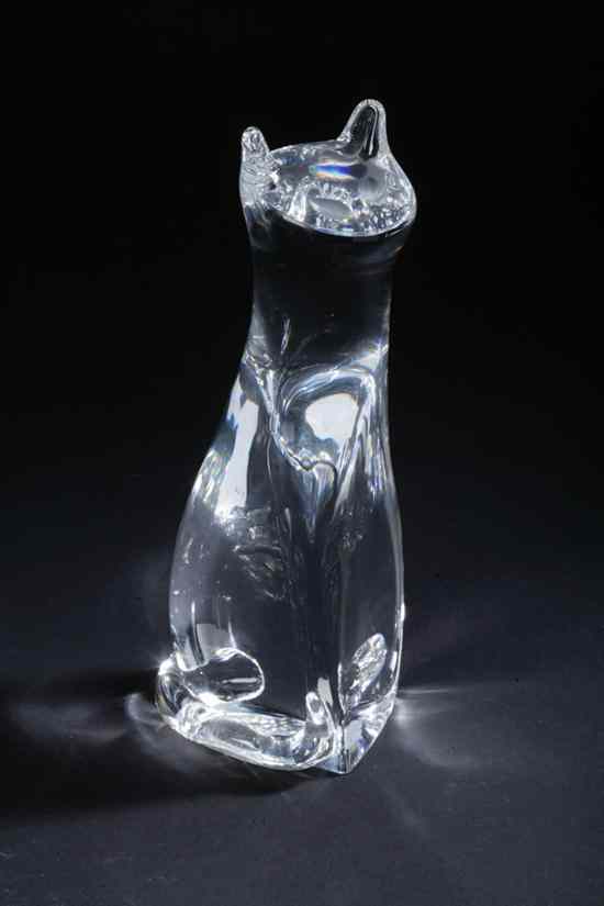 Appraisal: STEUBEN GLASS CAT - in high