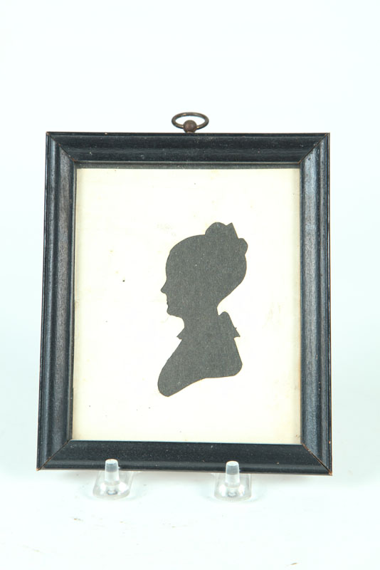 Appraisal: SILHOUETTE American st half- th century Hollow-cut portrait of a