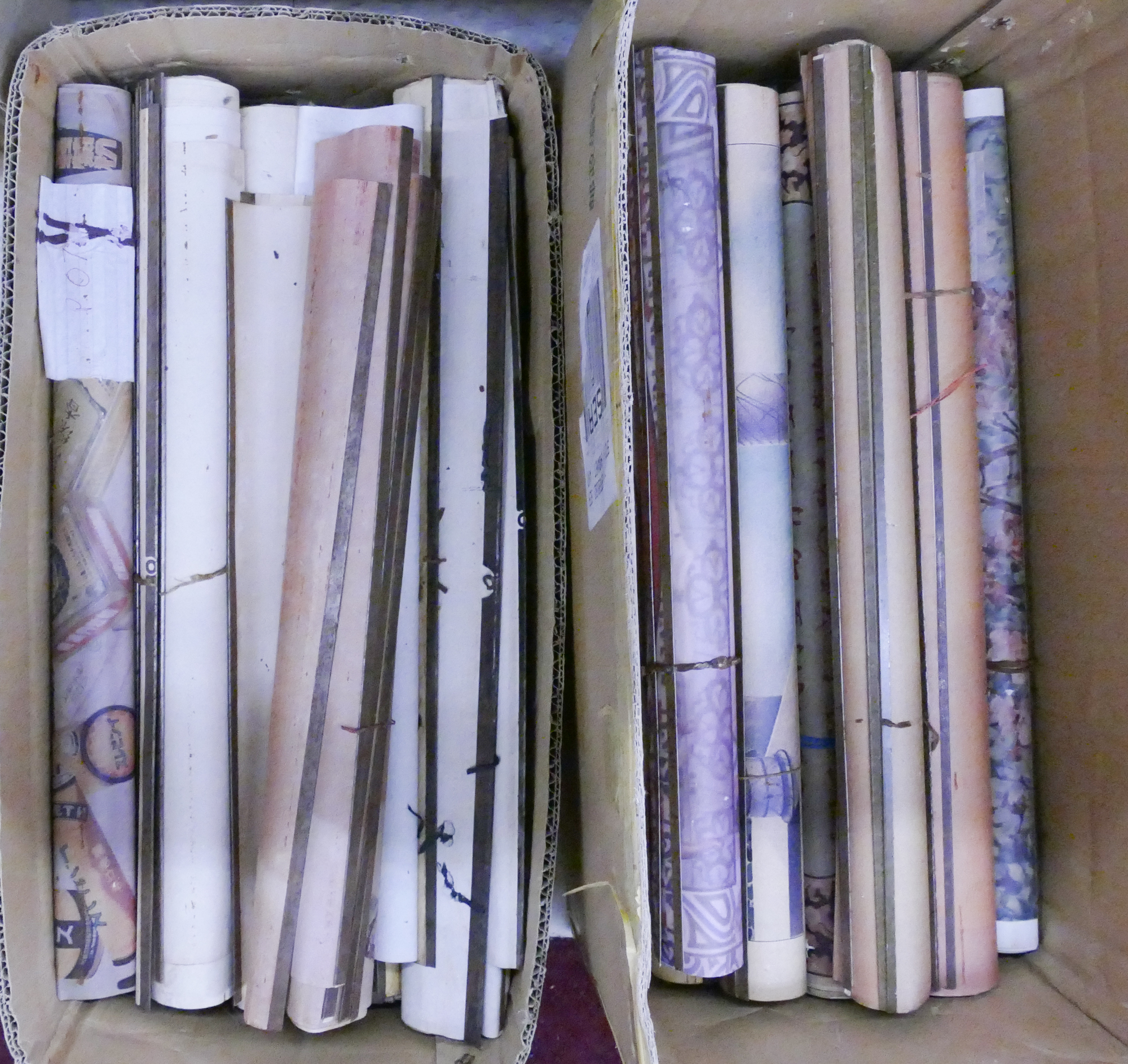 Appraisal: Boxes Rolled Old Chinese Cigarette Posters-