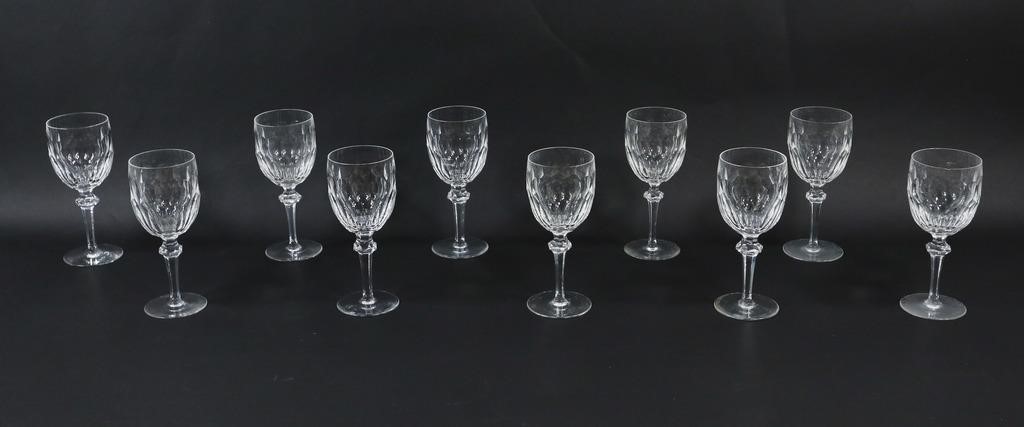 Appraisal: Waterford crystal water goblets in the pattern Curraghmore Etched Waterford