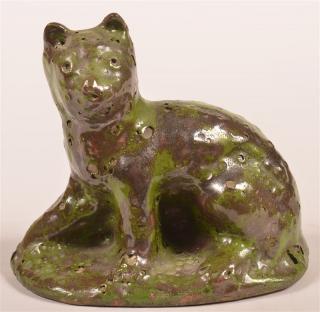 Appraisal: Stahl Redware Figure of a Seated Cat Stahl Redware Pottery