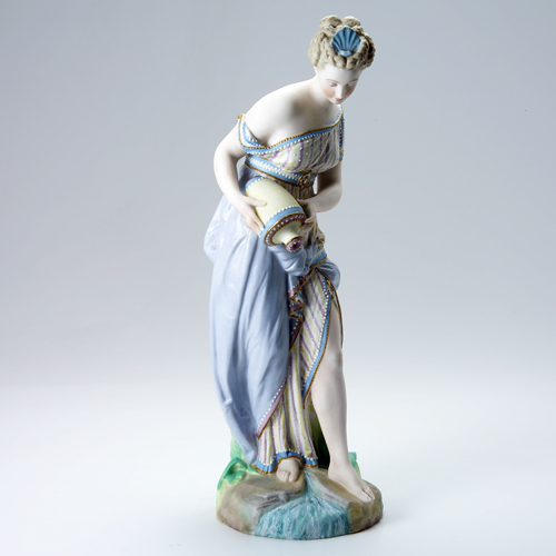 Appraisal: Turn of the century hand painted porcelain female figure dressed