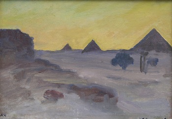 Appraisal: Anna Mary Richards Brewster American - The Pyramids of Giza