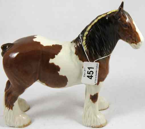 Appraisal: Rare Beswick Skewbald Shire Horse