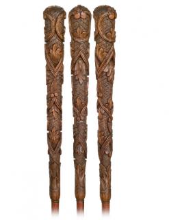 Appraisal: Dandy Badine Cane -Ca -Long and tapering boxwood handle delicately