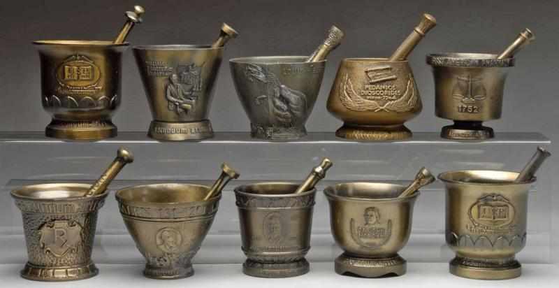 Appraisal: Lot of Mortars Pestles Description From the Schering Collection s