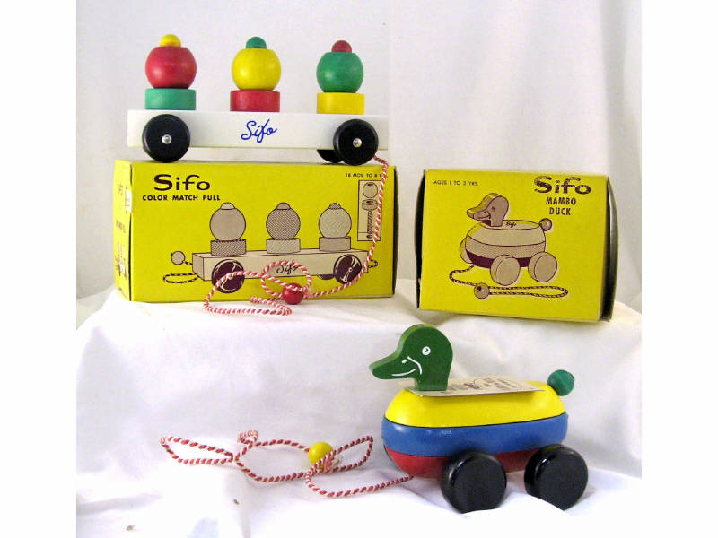 Appraisal: - Sifo Wooden Pull Toys Includes Color Match Pull wooden