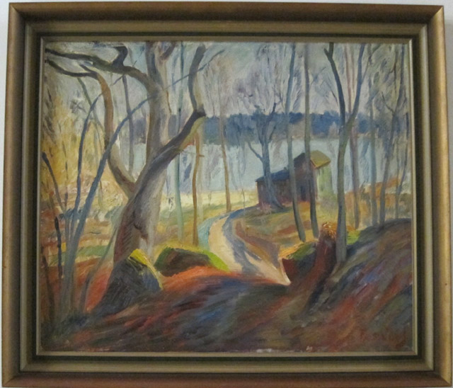 Appraisal: F W SONBERG OIL ON CANVAS mid- th century forest