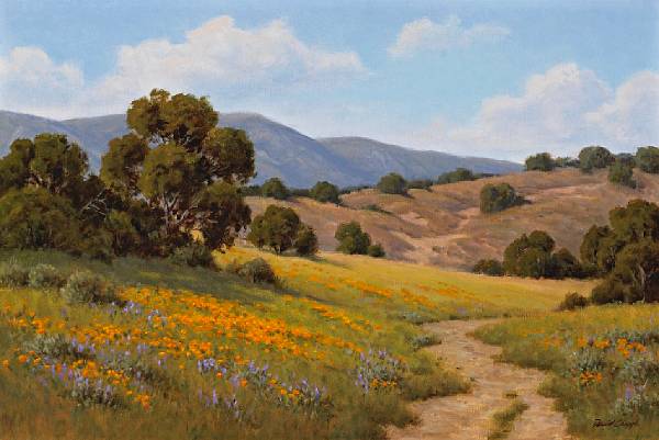 Appraisal: n a David Chapple American born California Poppies signed 'David