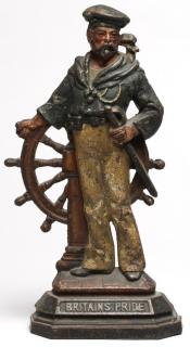 Appraisal: Antique Brass Britain's Pride Sailor Figure Late th early th