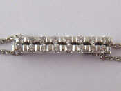 Appraisal: A white metal tests carat gold diamond bracelet approx cm