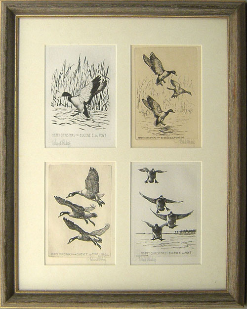 Appraisal: Four Richard Bishop signed engravings each - x