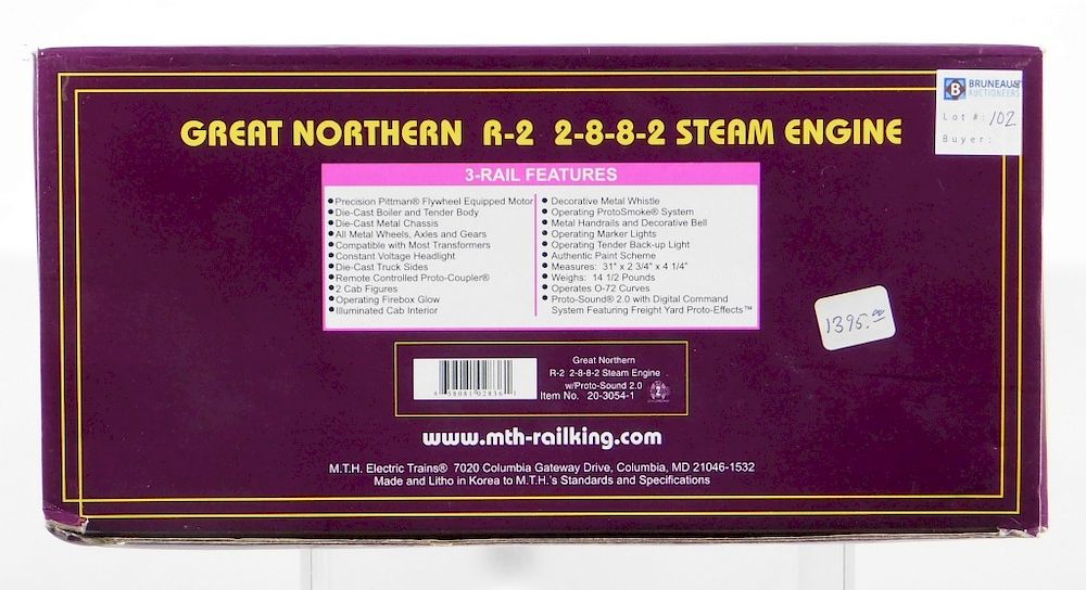 Appraisal: MTH Great Northern R- - - - Steam Engine Train