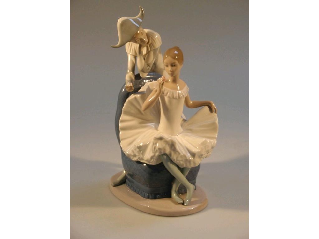 Appraisal: A Nao figure group of a seated ballerina and a