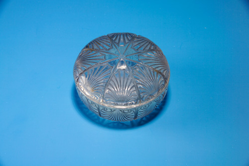 Appraisal: R LALIQUE Box Coquilles opalescent with gray patina ca Engraved