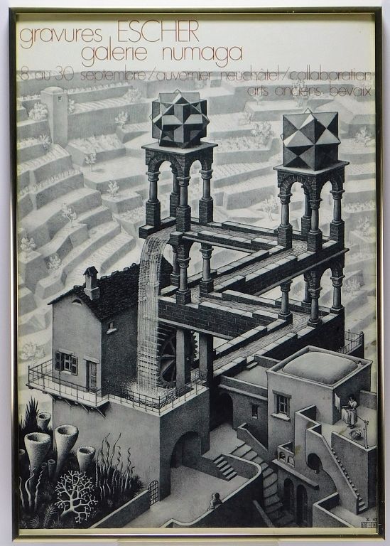 Appraisal: M C Escher Galerie Numaga Exhibition Poster M C Escher