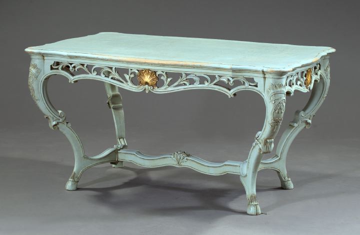 Appraisal: Louis XV-Style Polychromed Center Table first quarter th century the