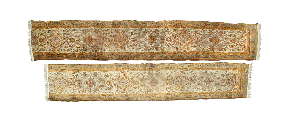 Appraisal: THREE USHAK RUNNER SECTIONS WEST ANATOLIA LATE TH EARLY TH