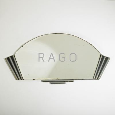 Appraisal: ART DECO Wall mirror s Mirrored glass and chromed metal