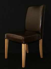 Appraisal: Two Upholstered Leather Chairs x x cm