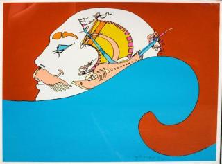 Appraisal: Peter Max American b Two Works Peter Max American b