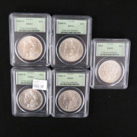 Appraisal: Morgan Silver Dollars choice uncirculated MS- by P G G