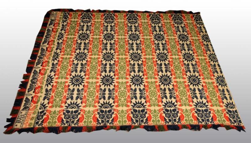 Appraisal: Antique Coverlet by John Kachel Magdalen Hatt Description Dated No