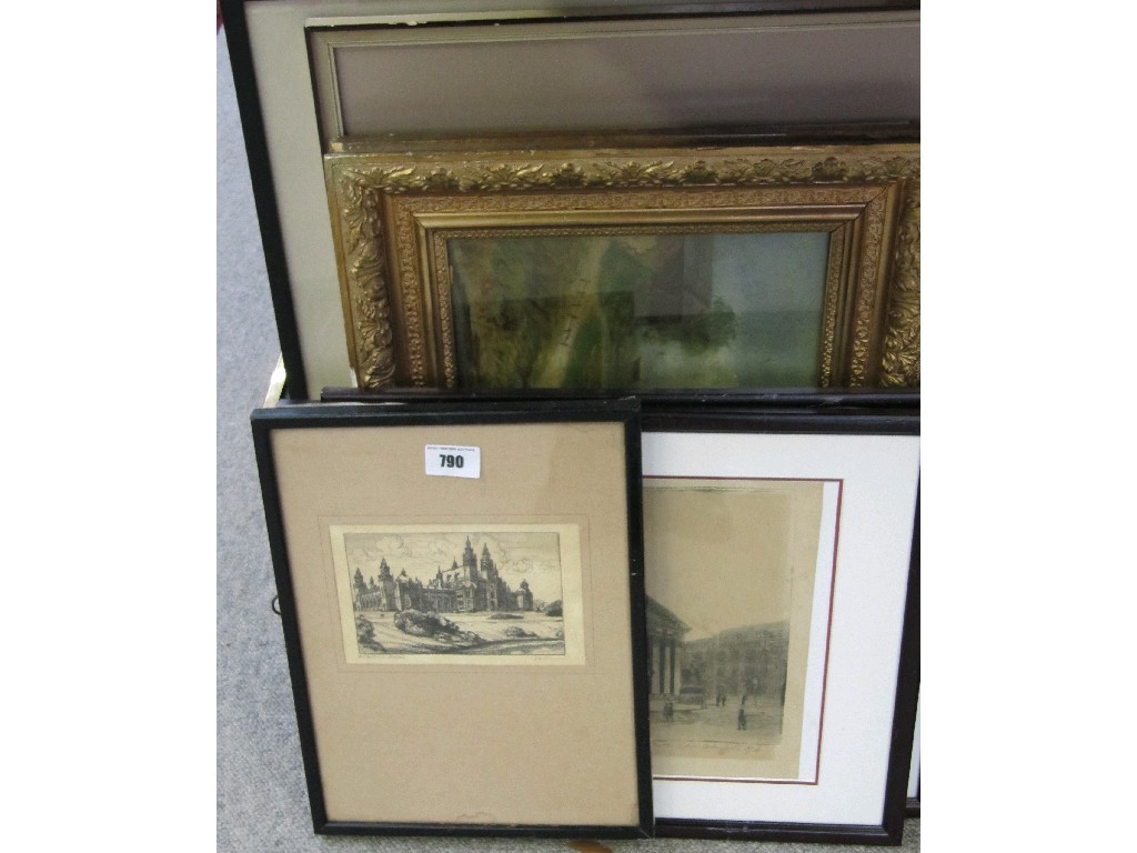 Appraisal: Lot comprising assorted prints etchings etc