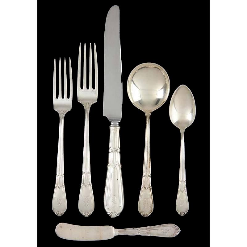 Appraisal: Concord Troubadour Sterling Silver Flatware Service pieces service for twelve