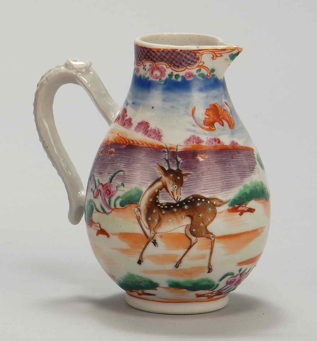 Appraisal: CHINESE EXPORT PORCELAIN SPARROW-BEAK PITCHER Circa With unusual decoration of