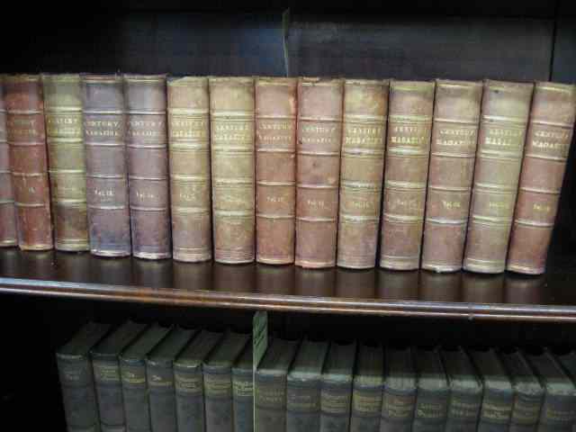 Appraisal: Volumes of bound ''Century Magazine'' leather bindings with gold embossing