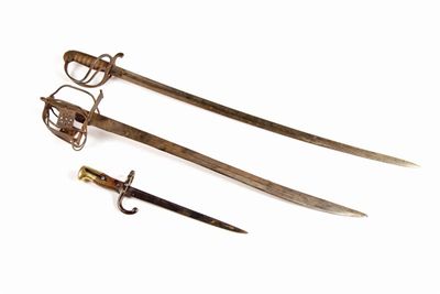 Appraisal: An English dress sword with a curved and fullered blade