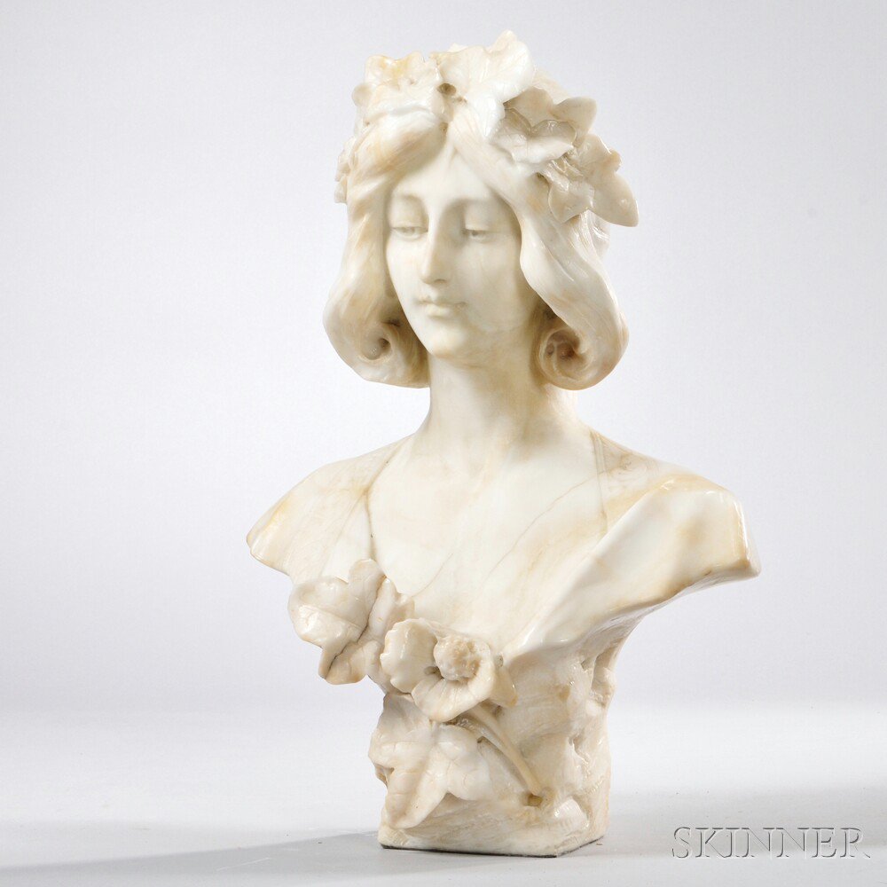 Appraisal: After Adolfo Cipriani Italian - Marble Bust of a Woman