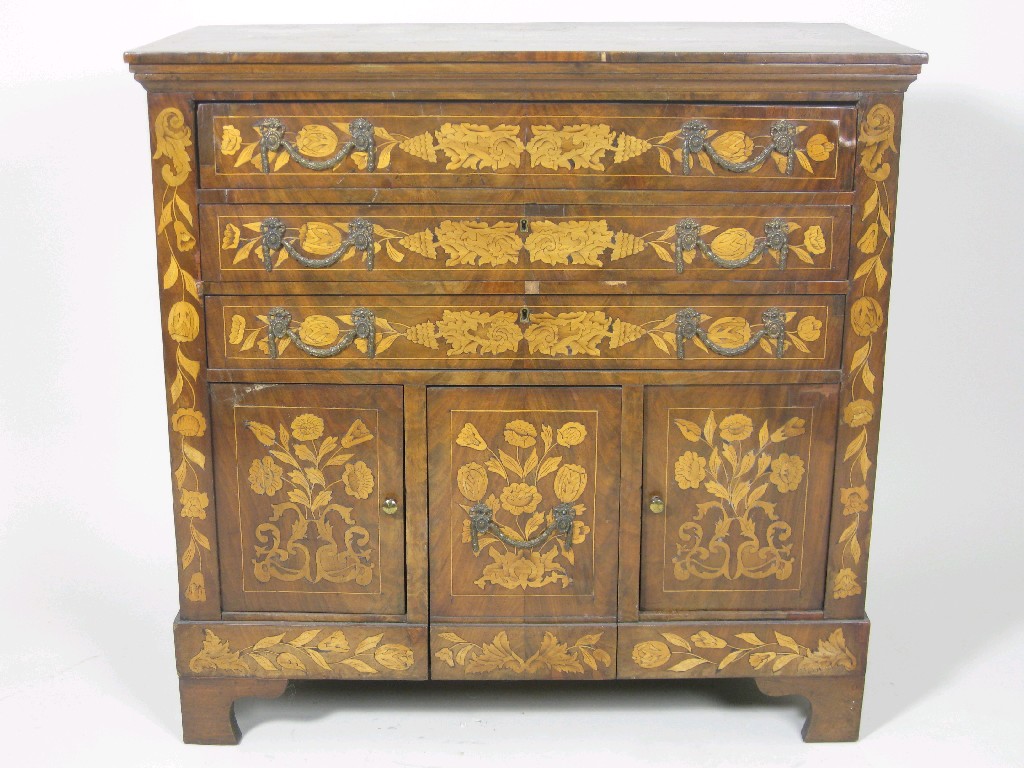 Appraisal: An early th Century Continental marquetry Chest with all over