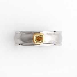 Appraisal: An ct white gold ring bezel set with a princess