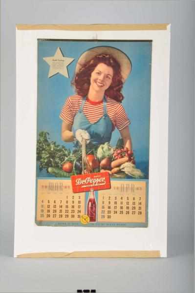 Appraisal: -Page Dr Pepper Calendar Description Five pages remain of what