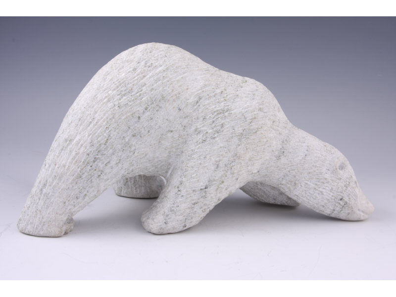 Appraisal: Inuit Granite Carved Polar Bear carving of a polar bear