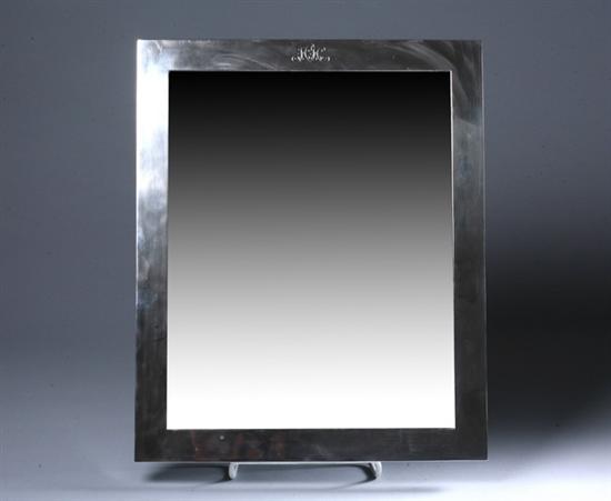 Appraisal: LEBKUECHER CO STERLING SILVER-MOUNTED MIRROR Circa Rectangular sterling silver border