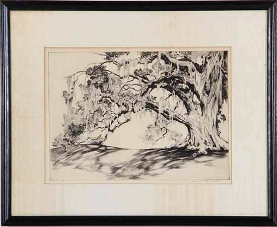 Appraisal: Alfred Hutty South Carolina - PATRIARCH drypoint framed signed lower