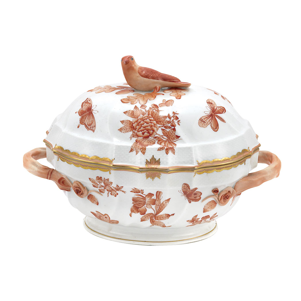 Appraisal: Herend Porcelain Tureen In the Chinese Bouquet pattern Length inches