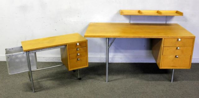 Appraisal: Midcentury Set of George Nelson for Herman MillerDesks Both labeled