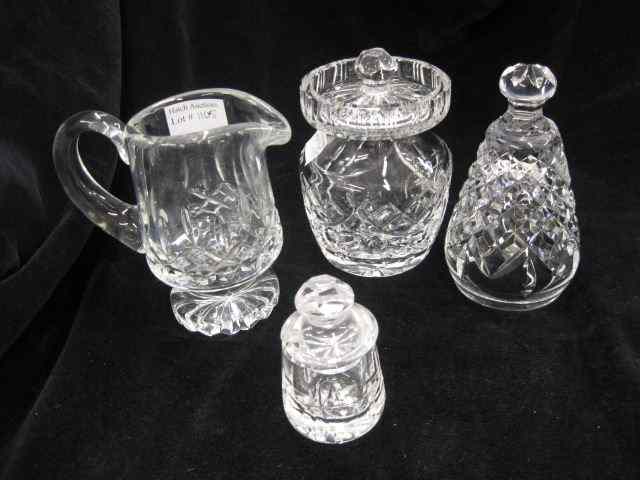 Appraisal: pcs Waterford Crystal jam jar creamer bell and small jar