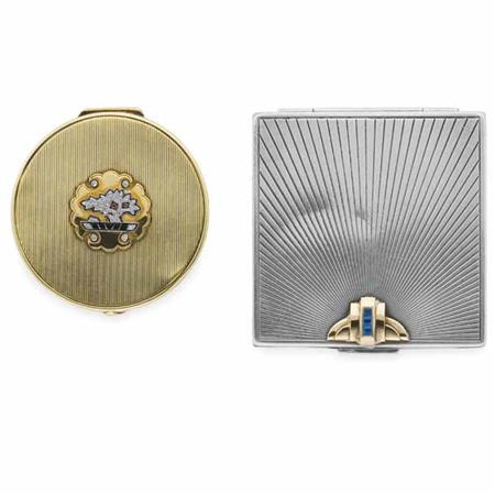 Appraisal: Two Compacts Cartier Tiffany Co Estimate -