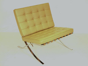 Appraisal: A 'Barcelona' chair first designed by Ludwig Mies Van Der